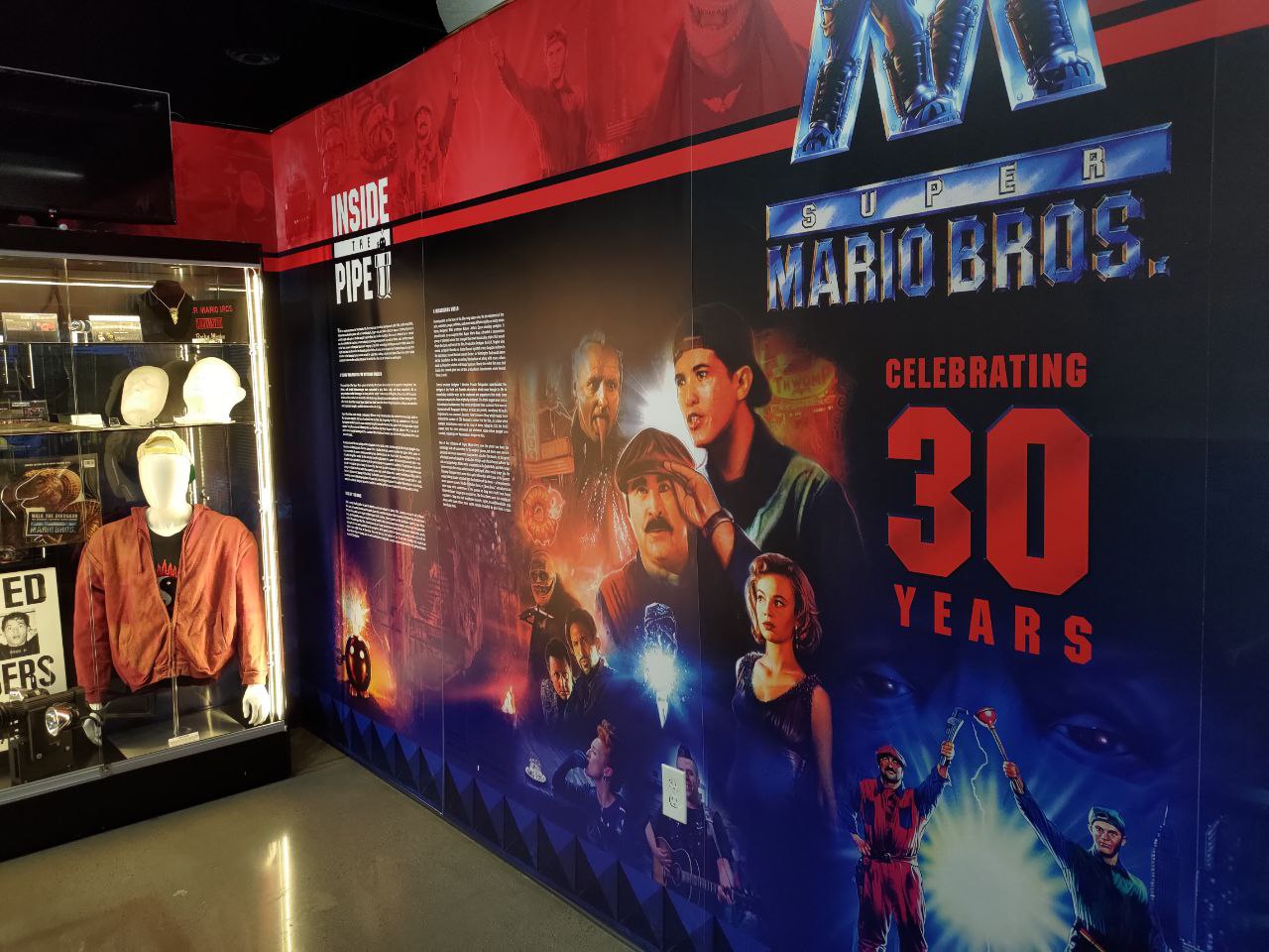 The National Videogame Museum's display on the 30th anniversary of the Super Mario Bros movie.
