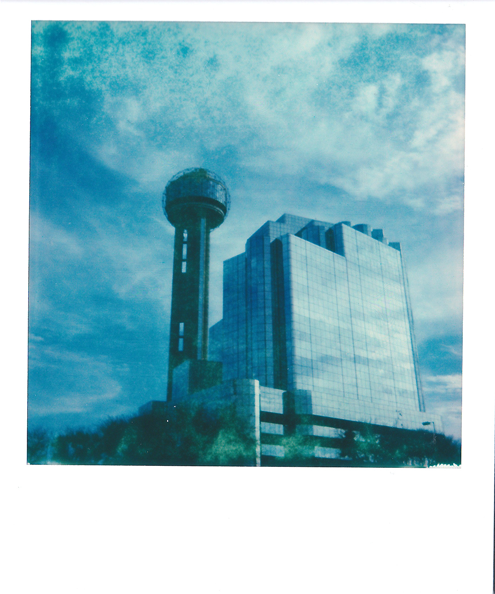 Reunion Tower, 2018.<br>Polaroid OneStep2.