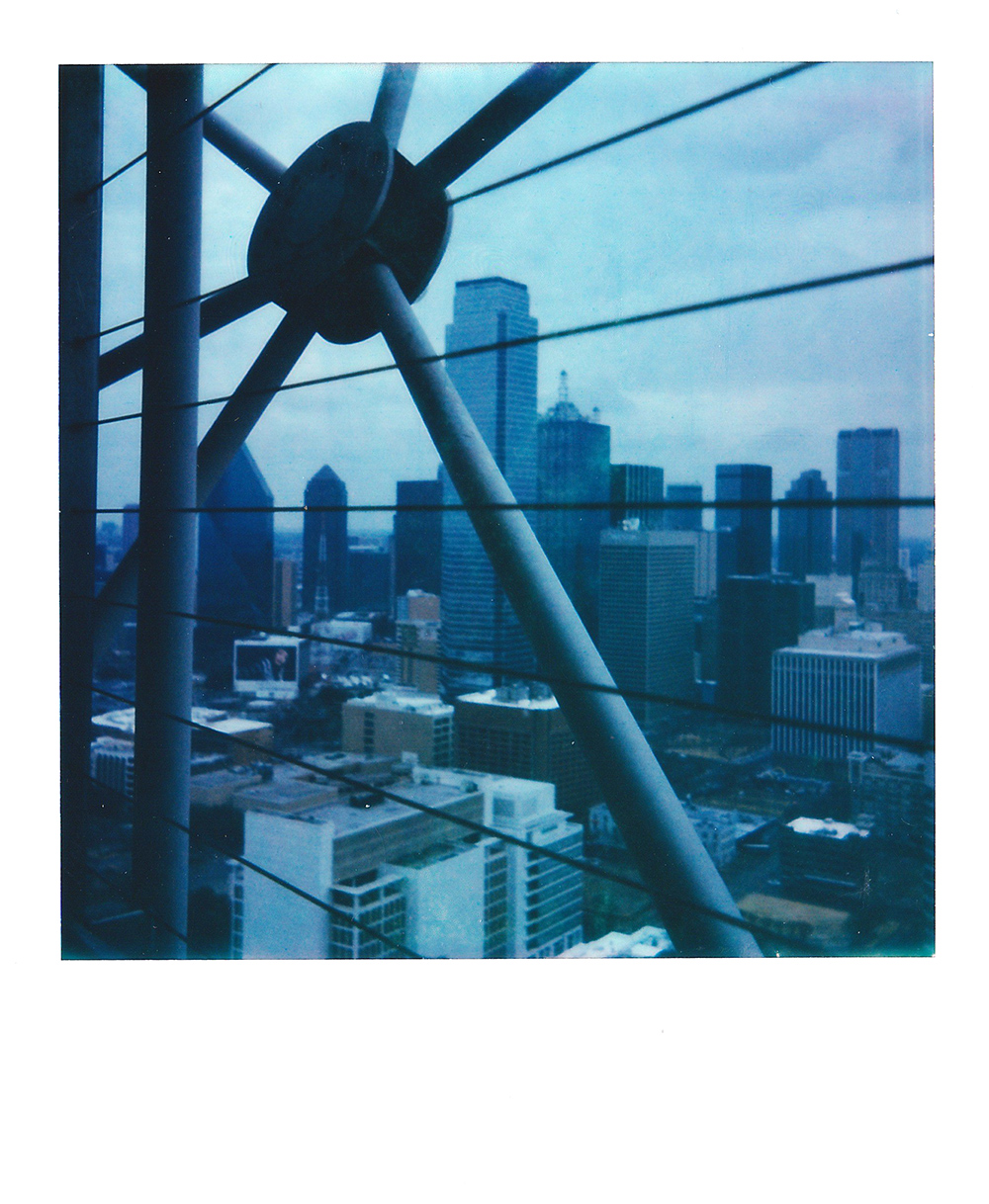 Dallas as seen from Reunion Tower, 2018.<br>Polaroid Onestep2