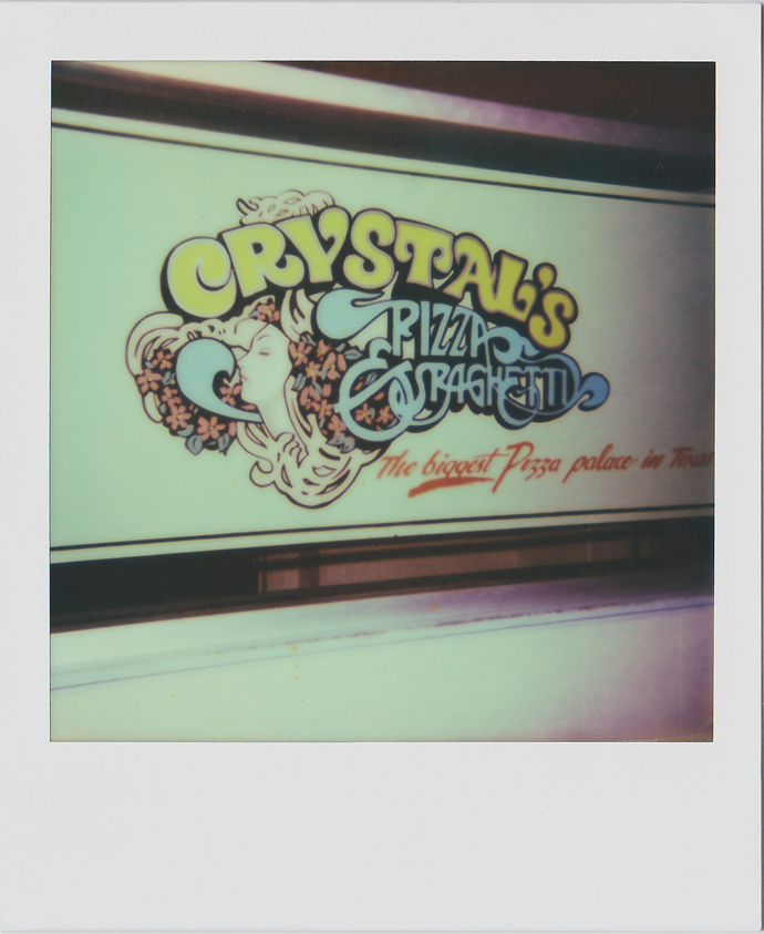 Closing day at Crystal's Pizza & Spaghetti, open 1978, closed 2013.<br>Polaroid Spirit 600, Impossible Project film.