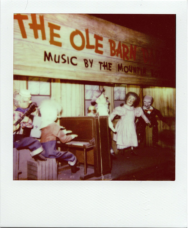 The Ole Barn Dance at the Musée Méchanique in San Francisco. Put in a quarter and the marionettes will dance for you.<br>Polaroid Spirit 600, Impossible Project film.